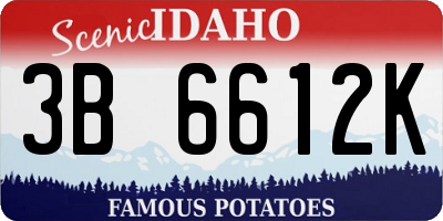 ID license plate 3B6612K