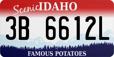 ID license plate 3B6612L