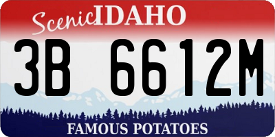 ID license plate 3B6612M