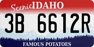 ID license plate 3B6612R