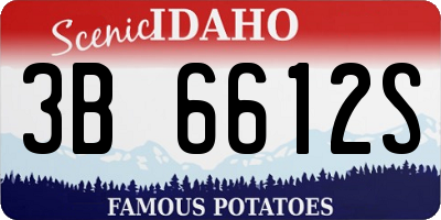ID license plate 3B6612S