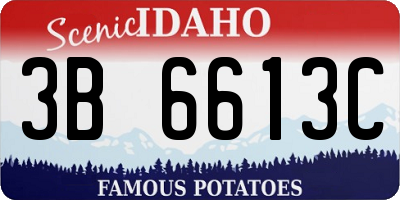 ID license plate 3B6613C