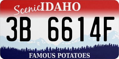ID license plate 3B6614F