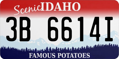ID license plate 3B6614I