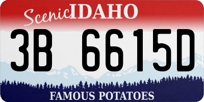 ID license plate 3B6615D
