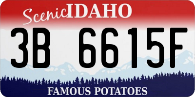 ID license plate 3B6615F