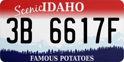ID license plate 3B6617F