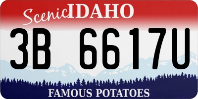 ID license plate 3B6617U