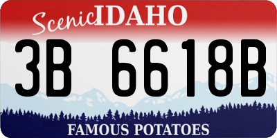 ID license plate 3B6618B