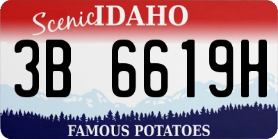 ID license plate 3B6619H