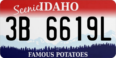 ID license plate 3B6619L