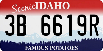 ID license plate 3B6619R