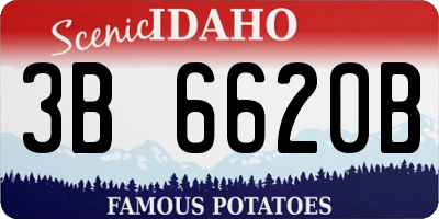ID license plate 3B6620B