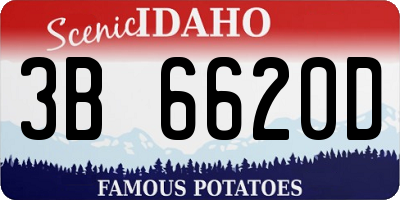 ID license plate 3B6620D