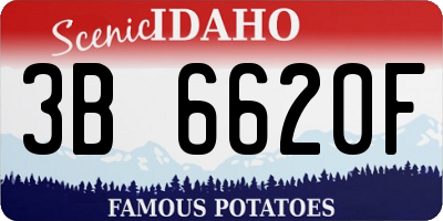 ID license plate 3B6620F