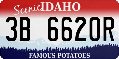 ID license plate 3B6620R