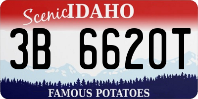 ID license plate 3B6620T