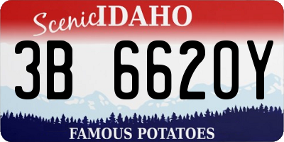 ID license plate 3B6620Y
