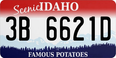 ID license plate 3B6621D