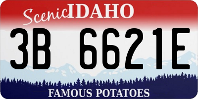 ID license plate 3B6621E