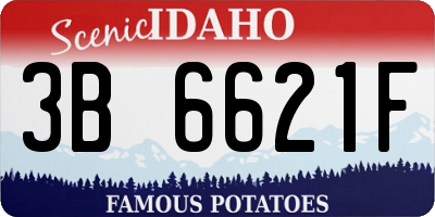 ID license plate 3B6621F