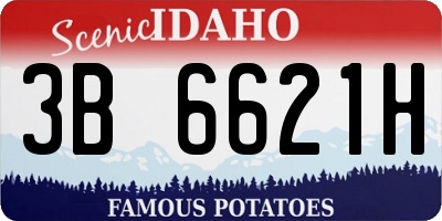 ID license plate 3B6621H