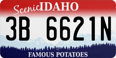 ID license plate 3B6621N