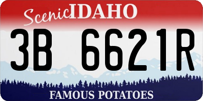 ID license plate 3B6621R
