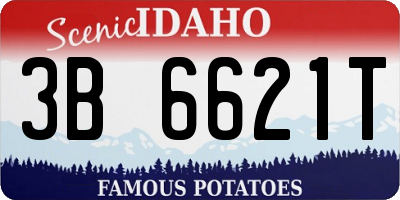 ID license plate 3B6621T
