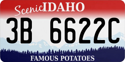 ID license plate 3B6622C