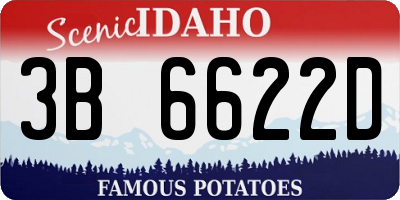 ID license plate 3B6622D