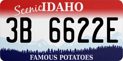 ID license plate 3B6622E