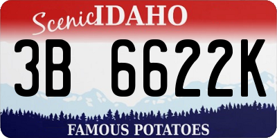ID license plate 3B6622K