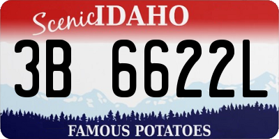 ID license plate 3B6622L