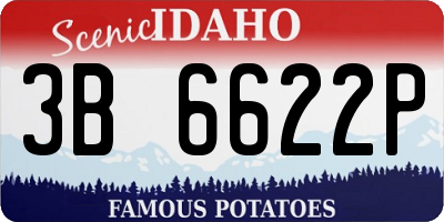 ID license plate 3B6622P