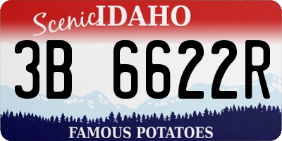 ID license plate 3B6622R