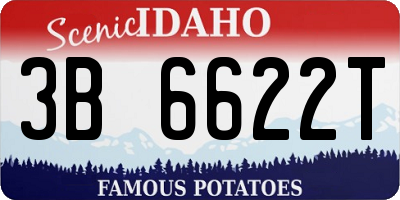 ID license plate 3B6622T