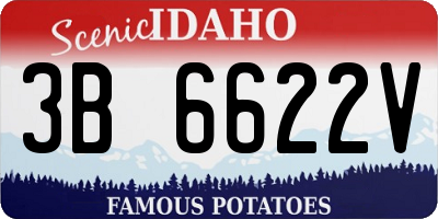 ID license plate 3B6622V