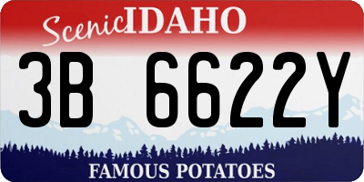 ID license plate 3B6622Y