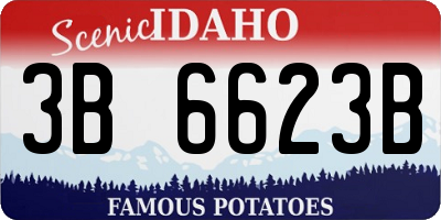 ID license plate 3B6623B
