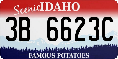 ID license plate 3B6623C