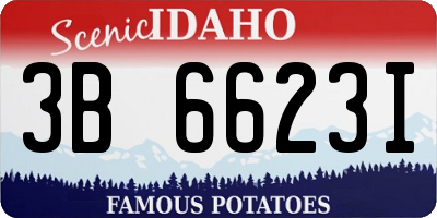 ID license plate 3B6623I