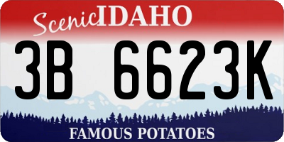 ID license plate 3B6623K