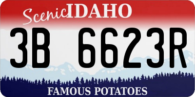 ID license plate 3B6623R