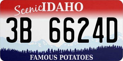 ID license plate 3B6624D
