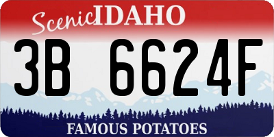 ID license plate 3B6624F