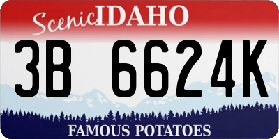 ID license plate 3B6624K