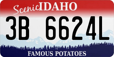 ID license plate 3B6624L