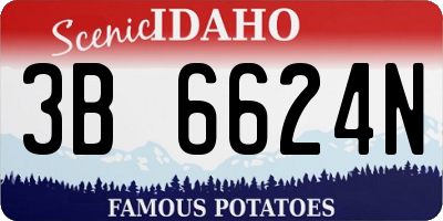 ID license plate 3B6624N