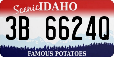 ID license plate 3B6624Q